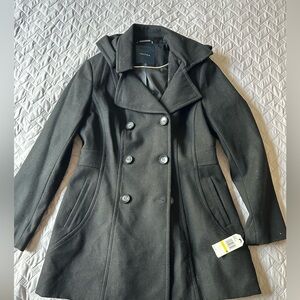 NWT NAUTICA Double-Breasted Wool-Blend Peacoat Women's Size M Q822945